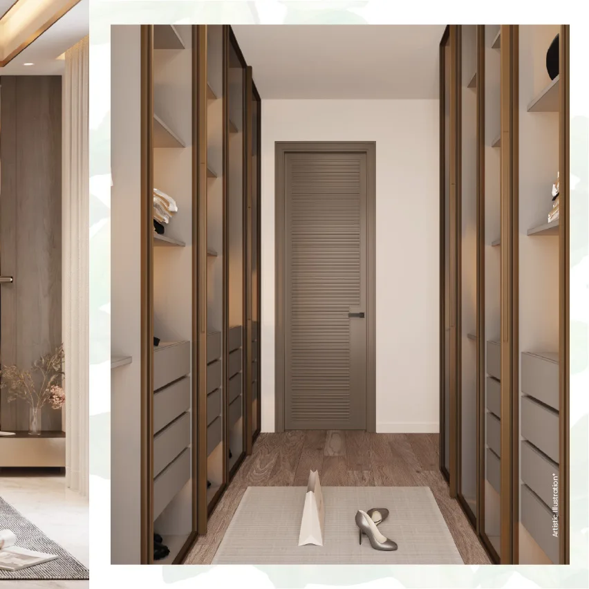 Type B 3 BHK Duplex Villa, Sahu Kalpana North Avenue — Walk-in dresser