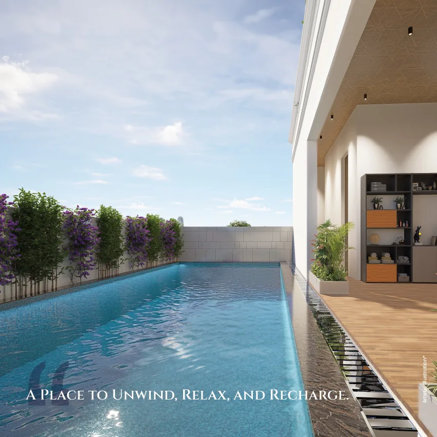 Type B 3 BHK Duplex Villa, Sahu Kalpana North Avenue — Club House swimming pool