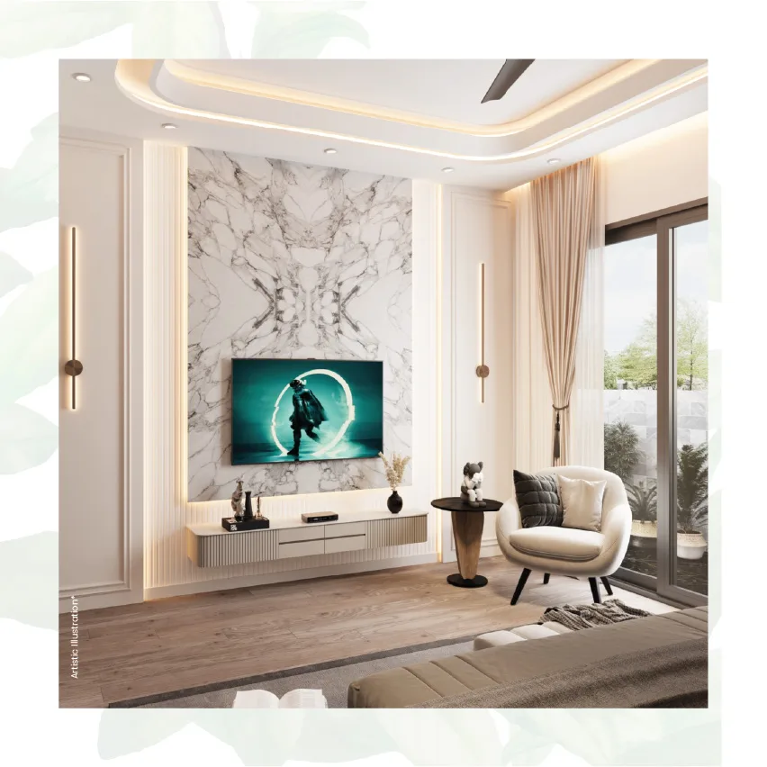 Type B 3 BHK Duplex Villa, Sahu Kalpana North Avenue — Bedroom lounge